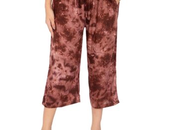 TNQ Women Rayon Culottes Tie Die Culottes Rayon Capri