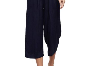 TNQ Womens Rayon Capri Culottes Short Trousers Free Size