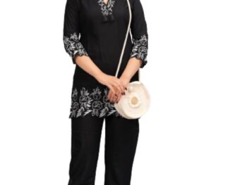 TORYAN Womens Embroidered Ethnic Co Ord Set Casual Wear