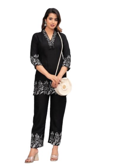TORYAN Womens Embroidered Ethnic Co Ord Set Casual Wear