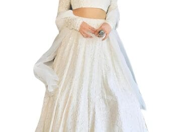 TRENDMALLS Womens Embroidered Georgette Semi stitched Lehenga Choli for Women I