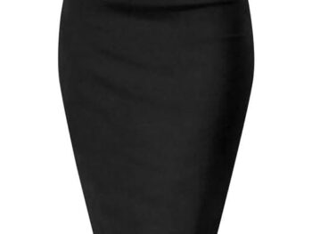 TRENDMALLS Women's Knee Length Formal Pencil Skirt with Elastic Waist Band