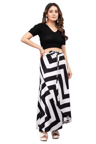 Tennecy Women Western Looks Long Wrap Around Skirt Free Size