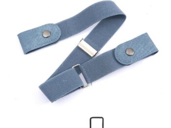 Toxen Invisible Buckle less Jeans Belt with Ring Adjustable Buckle Free