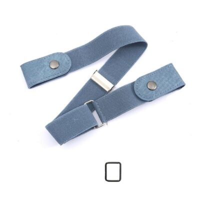 Toxen Invisible Buckle less Jeans Belt with Ring Adjustable Buckle Free