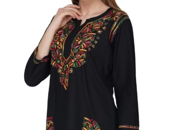Vahson Designer Latest Hand Lucknowi Chikankari Embroidery Cotton Short Kurti
