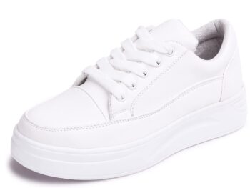 Vendoz Women White Stylish Casual Sneakers