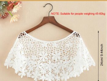 Venzina® Lace Shawl Poncho Cape for Women Floral Pattern Loose