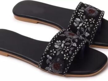 Women Ethnic Embroidered Flats Footwear for Women Stylish Slippers