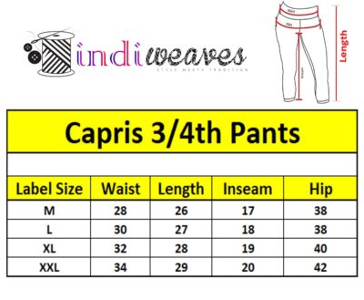 Women Soft Cotton Printed Loose Fit Capris 34th Pants Pack