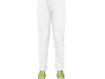 Womens High Waist Cotton Lycra Pants Slim Fit Stretchable