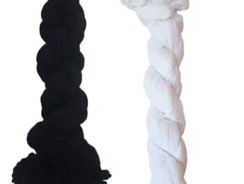 Womens Plain Synthetic Dupattas Black White Free Size Set