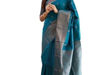 Yashika Women's Banarasi Kanjivaram Cotton Silk Jaquard Saree Printed Saree With Unstitched Blouse Material - Suitable For All Indian Occasions and Festivals