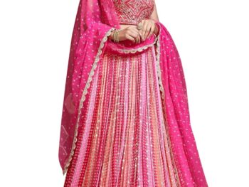Zeel Clothing Womens Silk Embroidered Semi Stitched Lehenga Choli for Women
