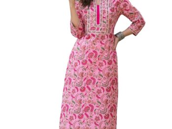 rytras Womens Cotton Printed Straight Kurta