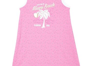 Amazon Brand - Jam & Honey Casual Girls 100% Cotton Printed Knee Length Sleeveless Dress | Age 2-12 Years
