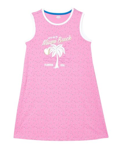 Amazon Brand - Jam & Honey Casual Girls 100% Cotton Printed Knee Length Sleeveless Dress | Age 2-12 Years
