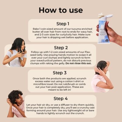 Fix My Curls Curl Quenching Moisture Styling Duo | For Curly, Wavy, Dry, Frizzy Hair | Enriched With Aloe Vera, Chia Seed, and Flax Seed | Silicone Free Curl Activator | Frizz Control | 50gm each - Image 3