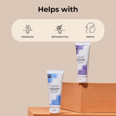 Fix My Curls Curl Quenching Moisture Styling Duo | For Curly, Wavy, Dry, Frizzy Hair | Enriched With Aloe Vera, Chia Seed, and Flax Seed | Silicone Free Curl Activator | Frizz Control | 50gm each - Image 5