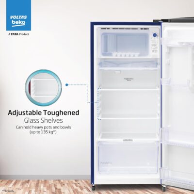 Voltas Beko, A Tata Product 183 L 2 Star Direct Cool Single Door Refrigerator (RDC215D/S0WBR0M0000GO, Stella Blue, With Fresh Box Technology and Chiller Zone) - Image 5