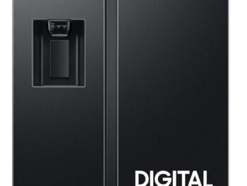 Samsung 633 L, 3 Star, Frost Free, Double Door, Convertible 5-in-1 Digital Inverter, Side By Side Refrigerator with AI, WiFi & Water & Ice Dispenser (RS78CG8543B1HL, Black Matte)