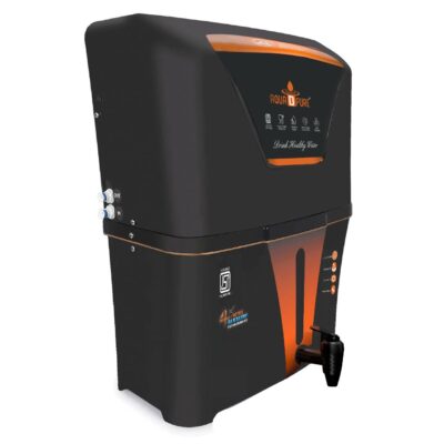 AQUA D PURE 4 in 1 Alkaline RO Waer Purifier with Goodness of Copper and RO, UV, UF, Inbuilt TDs Adjuster, Multisource Water Compatibility, Black - Image 2