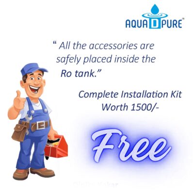 AQUA D PURE 4 in 1 Alkaline RO Waer Purifier with Goodness of Copper and RO, UV, UF, Inbuilt TDs Adjuster, Multisource Water Compatibility, Black - Image 7