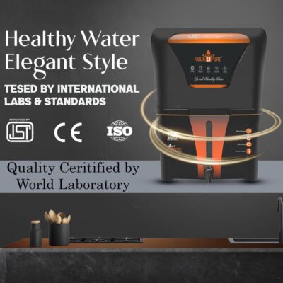 AQUA D PURE 4 in 1 Alkaline RO Waer Purifier with Goodness of Copper and RO, UV, UF, Inbuilt TDs Adjuster, Multisource Water Compatibility, Black - Image 9