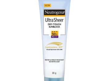 Neutrogena Ultra Sheer Sunscreen SPF 50+ | Broad Spectrum UVA/UVB | Blue light protect | No White Cast | Water resistant, Ultra light & Non sticky | Oily, Dry & Sensitive Skin | 30 g (Pack of 1)