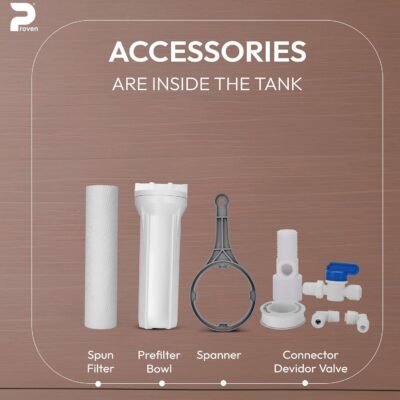 Proven Swift Water Purifier – RO + UV + UF with Copper Zinc Alkaline Technology, TDS Adjuster, 15L Storage Tank, Sleek Black Design, Made in India, ISI | 12 Stage Purification | 1 Year Warranty - Image 6