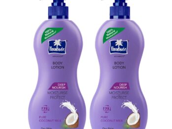 Parachute Advansed Deep Nourish Body Lotion for Women & Men, Dry Skin, 400ml | Pure Coconut Milk, 100% Natural, 72h Moisturisation (Pack of 2)