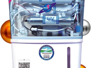 Aqua Grand Plus RO Domestic Water Purifier (RO+ LED UV+COPPER WITH ZINC+ HIGH TDS MEMBRANE+ TDS CONTROL+) Best For High Fluoride or Chemical Water | 20 LPH | 12 Liter Storage