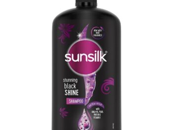 Sunsilk Stunning Black Shine Shampoo, With Amla+Oil, Pearl Protein & Vitamin E For Long Lasting Shine, 1 Ltr