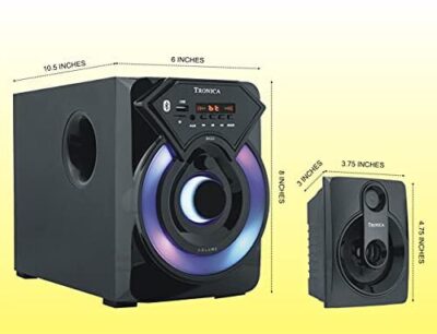 TRONICA Series 7.1 Channel Home Theater System Bluetooth, USB, FM, SD, AUX, RCA Inputs, LED TV Compatible, 4" Active Subwoofer, 3" Passive Radiator, Vivid Lighting, Wireless Remote - Image 3