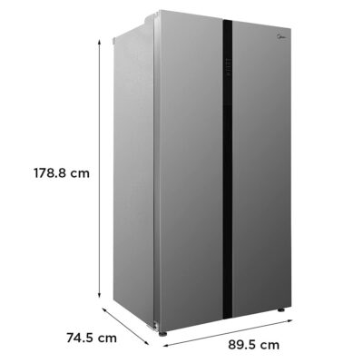 Midea 510L Side By Side Refrigerator with Inverter (MRFS5920SSLF, Silver, SS Finish) - Image 3