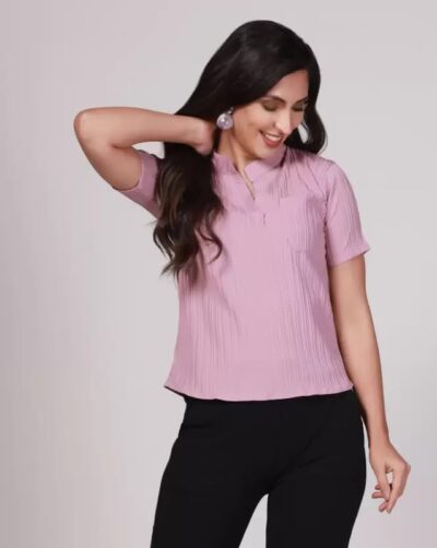 GIBBONTE Women's Cotton Blend Formal Half Sleeves Top - Pack of 2 Combo | Stylish and Comfortable Formal Shirts for Women - Image 2