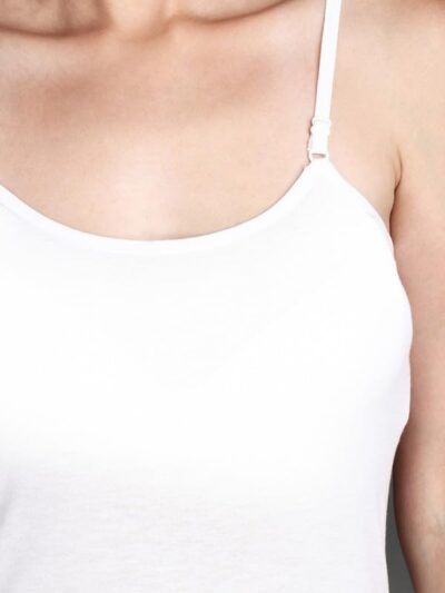 Shoppy Villa Full Slip for Women Inner, Long Slips for Women for Dresses, Long Slip for Women Inner, Under Dress Spaghetti Knee Length Slips Undergarment Nightwear, White - Image 4