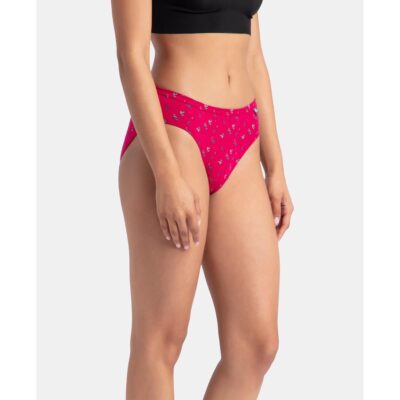 Jockey 1410 Women's Medium Coverage Super Combed Cotton Mid Waist Bikini with Concealed Waistband (Pack of 3_Colors & Prints May Vary) - Image 8