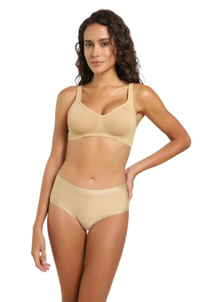 Van Heusen Women Side Support Panel Bra - Pack of 1 - No Spill Comfort, Wireless, Non Padded |Material: Breathable Cotton Elastane - Image 2