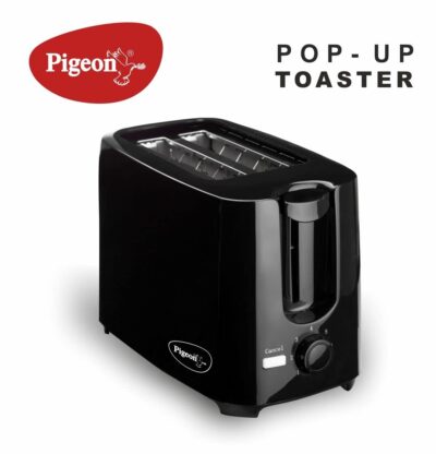 Pigeon 2 Slice Auto Pop up Toaster. A Smart Bread Toaster for Your Home (750 Watt) (Black) - Image 2