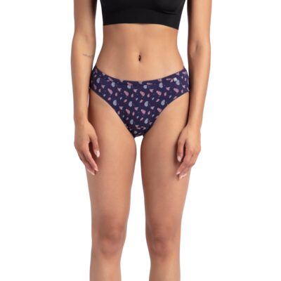 Jockey 1410 Women's Medium Coverage Super Combed Cotton Mid Waist Bikini with Concealed Waistband (Pack of 3_Colors & Prints May Vary) - Image 2
