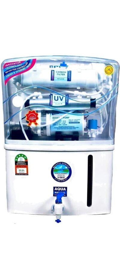 Aqua Grand Ro water Purifier RO+UV+TDS Controller+Active Copper+Alkaline+Zinc Best For home & Office 12 litter With Working UP to 3000 TDS/PPM made in India suitable for all Water - Image 3