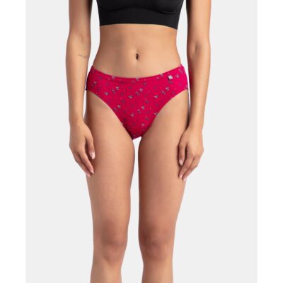 Jockey 1410 Women's Medium Coverage Super Combed Cotton Mid Waist Bikini with Concealed Waistband (Pack of 3_Colors & Prints May Vary) - Image 7