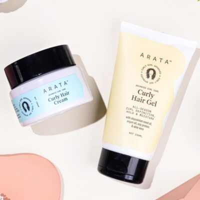Arata Curl Styling Combo of 2 - Curl Cream (100gm) & Gel (150ml) | for Frizzy, Wavy, Curly, Coily Hair | Intensive Moisture & All-Season Curl Definition | No Sulphate,Paraben,Silicone | CG Approved - Image 7