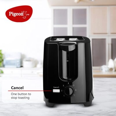 Pigeon 2 Slice Auto Pop up Toaster. A Smart Bread Toaster for Your Home (750 Watt) (Black) - Image 4