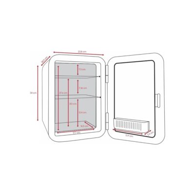 VANTRO 10L Portable Fridge Model :: R10 Cooler and Warmer For Car & Home, for Cosmetics, Beverage & Food, Thermoelectric Cooler & Warmer 220V AC/12V DC - Image 6