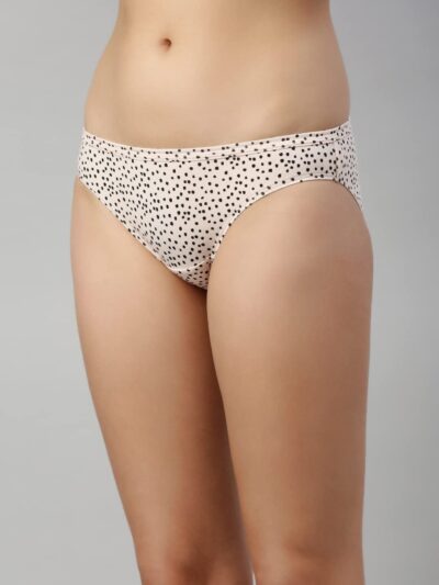 Enamor Women's Cotton Full Coverage & Low Waist Antimicrobial, Stain Release Finish Regular Graphic Bikini Style Underwear - Image 2