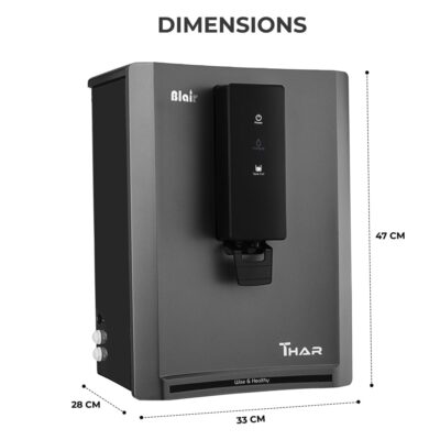 BLAIR Thar Water Purifier RO+UV+UF+TDS ZINC+COPPER+ALKALINE Water Purifier for Home and Office PLUS UV LED IN TANK(9 Litre),Multicolor - Image 8