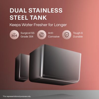 Aquaguard Blaze Slim Hot & Ambient RO+UV+Active Copper Tech, Stainless Steel Tank Water Purifier | Taste Adjuster | Upto 60% Water Savings | Suitable for Borewell, Tanker & Municipal Water - Image 4