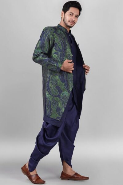 XEPON Mens Ethnic Wear Wedding Sherwani & Dhoti Set - Image 3